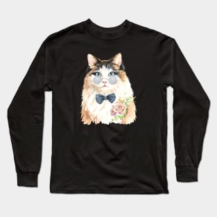 Handsome Male Cat Long Sleeve T-Shirt